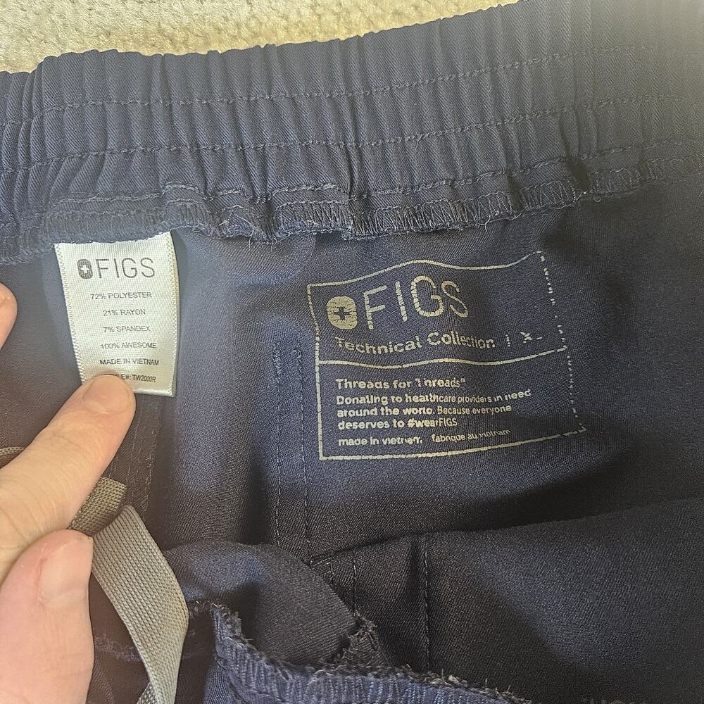 FIGS Yola Skinny Scrub Pants Womens XL Navy Medical Dental Vet Uniform Bottoms99 - Picture 4 of 8